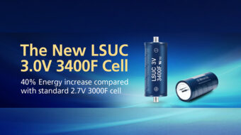 LS Ultracapacitor officially launched the 3V 3400F Ultracapacitor cell